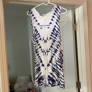 Blue/white Tie-dye billabong tank dress